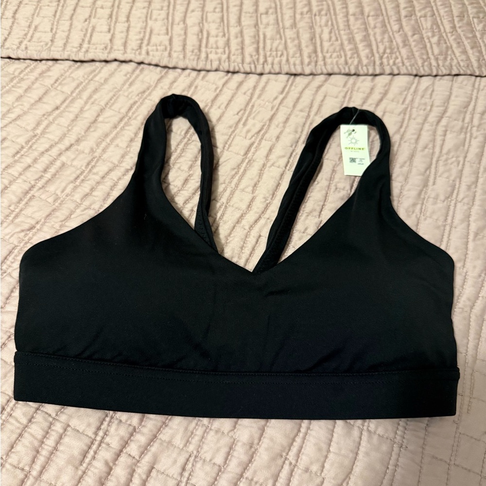 Aerie Classic Black Sports Bra